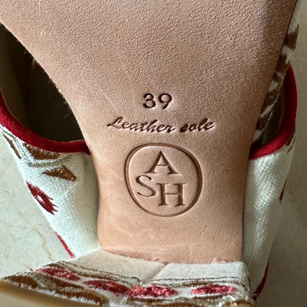 NWOT ASH Womens Red Aztec Embroidered Adel shoes size 39 - Picture 6 of 7